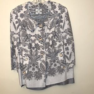 2 pc Ann Taylor LOFT Silk Jacket & Skirt Set